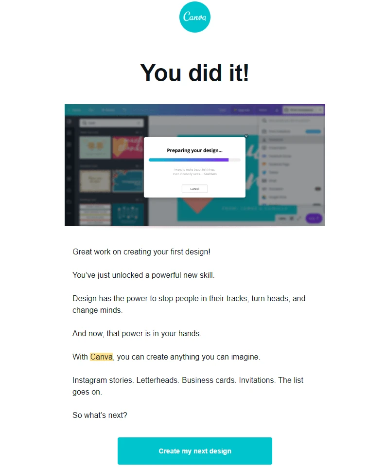 Screenshot Image from Canva